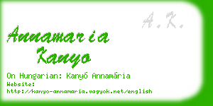 annamaria kanyo business card